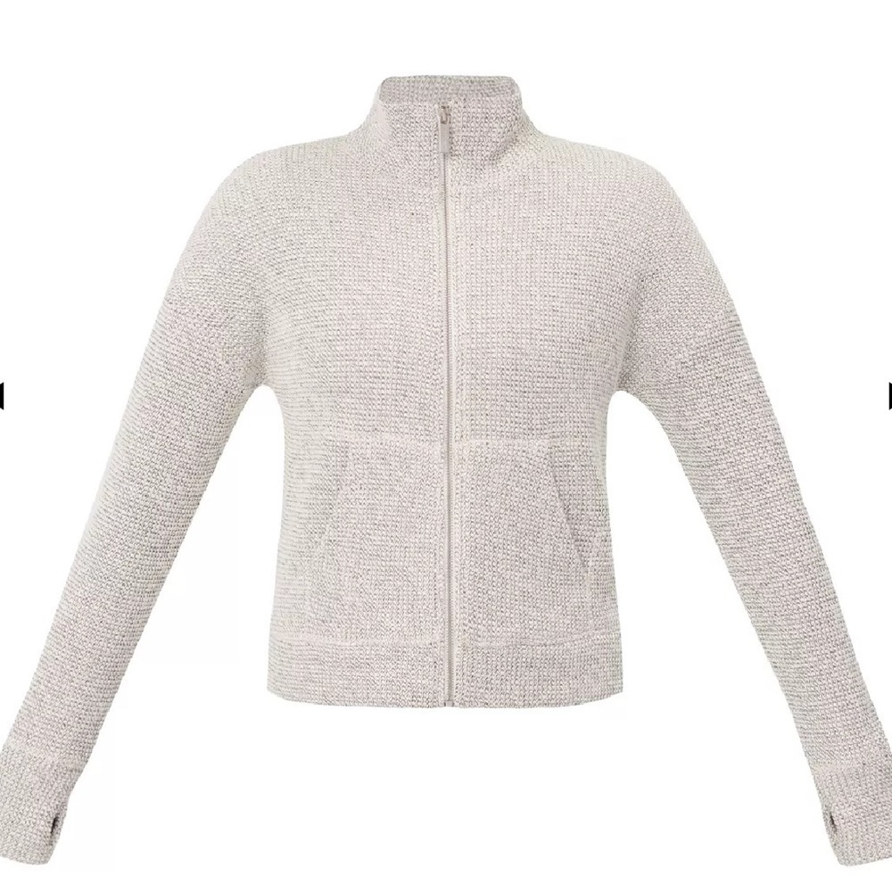 Sweaty Betty Restful Boucle Zip Through L Lily White